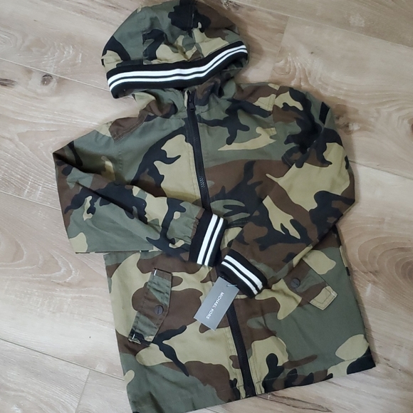 MK Unisex Camo & Stripe Lightweight Twill Coat